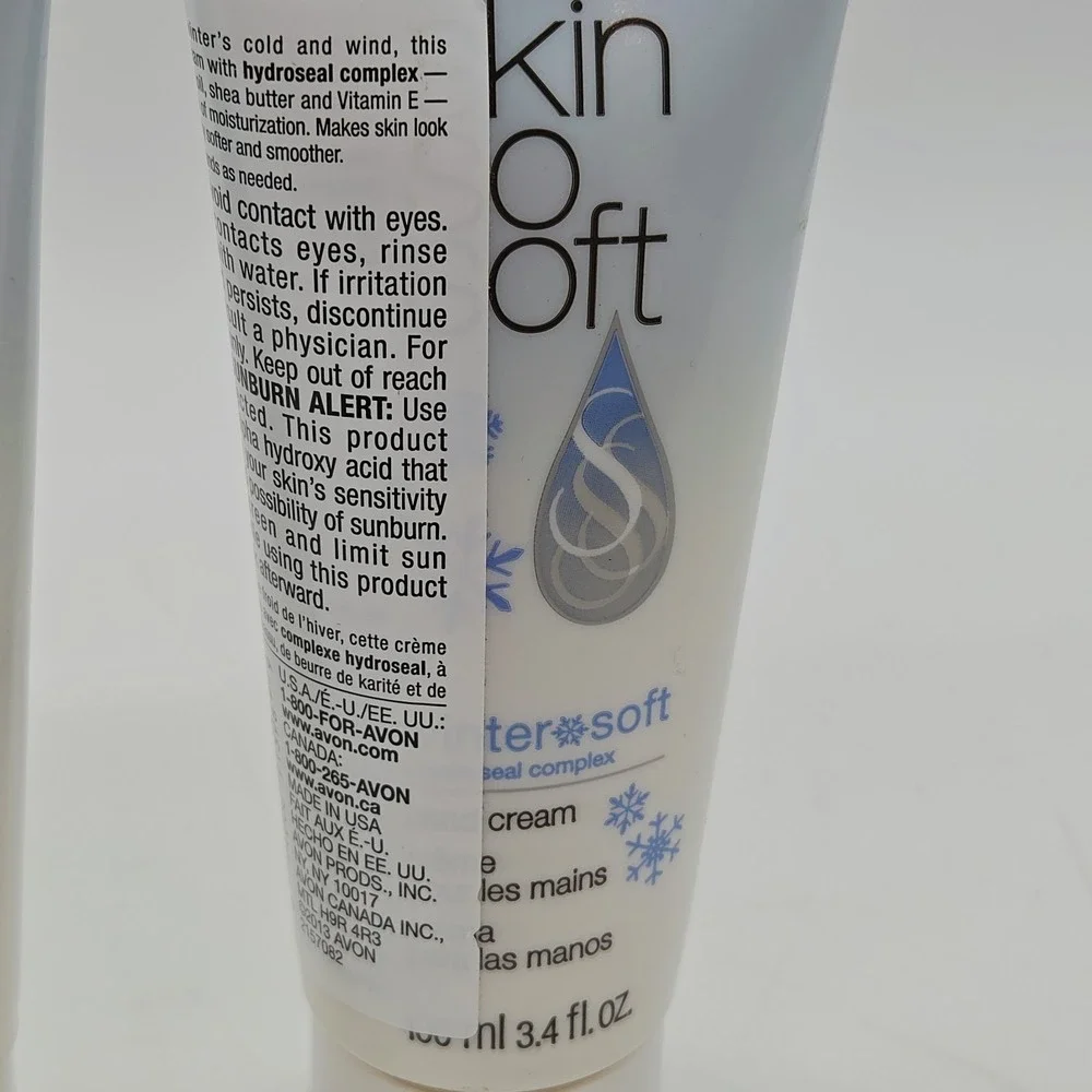NEW Lot 2 AVON Skin So Soft Winter Soft + Hydroseal Complex Hand Cream 3.4 fl oz
